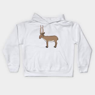 Saiga antelope cartoon illustration Kids Hoodie